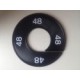 Maatring 9cm zwart/wit 48 